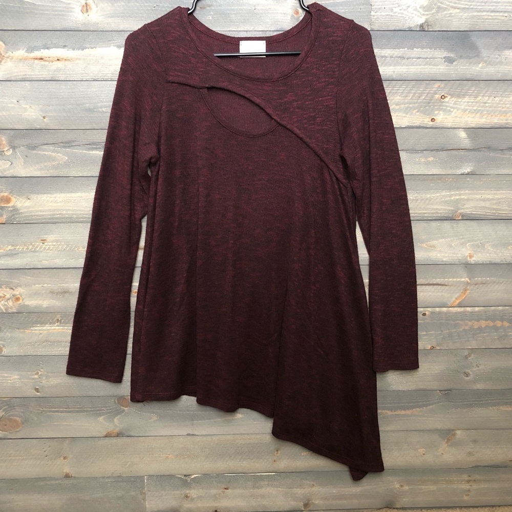 🛑 High-low long sleeve